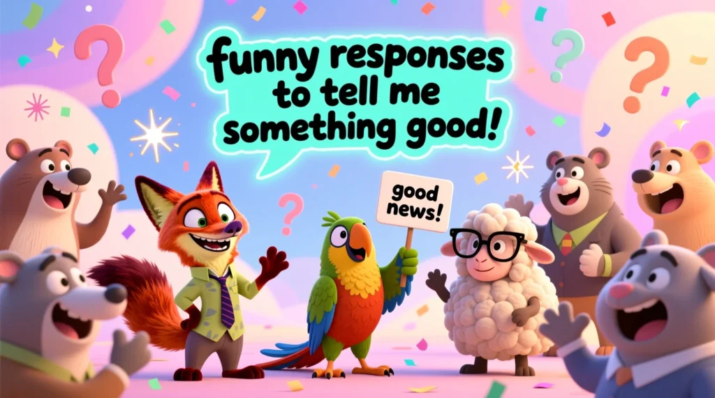 funny responses to tell me something good