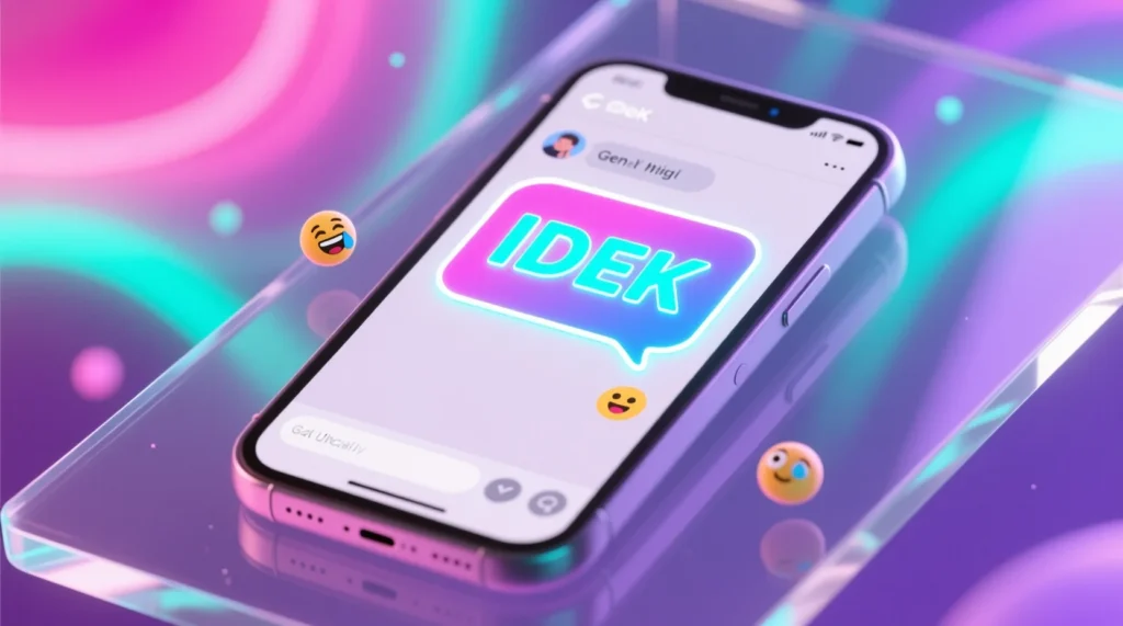 idek meaning in text