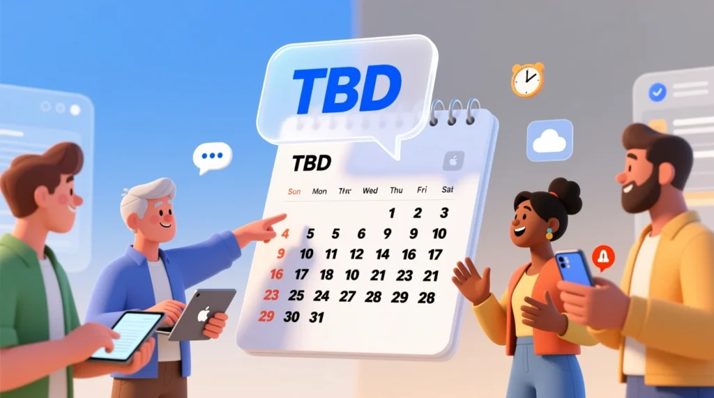 tbd meaning in text