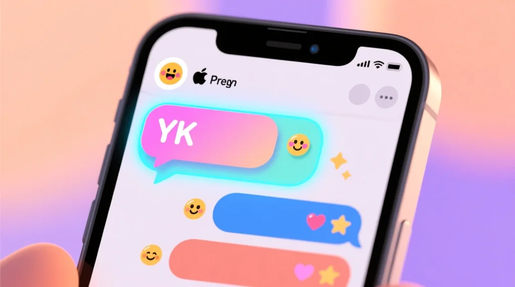 yk meaning in text