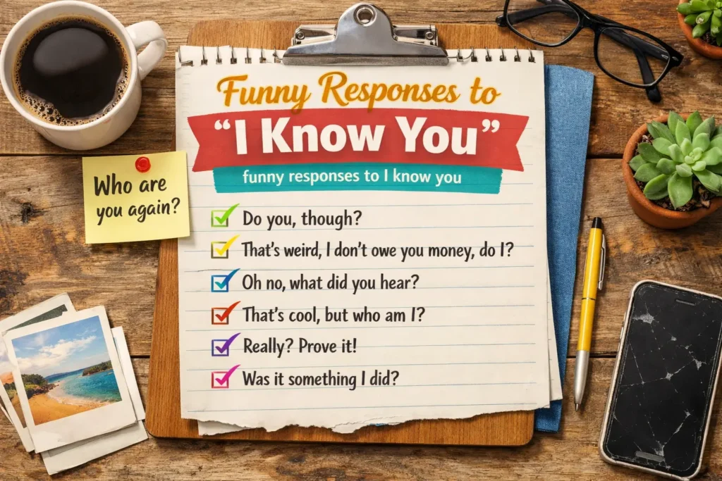 funny responses to I know you