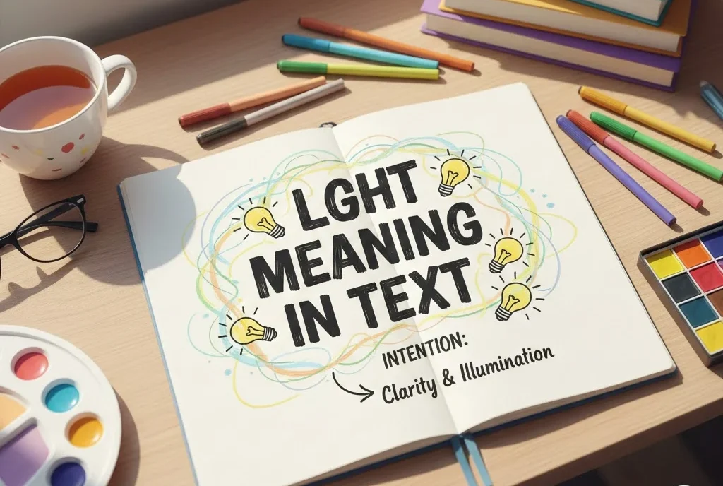 lght meaning in text