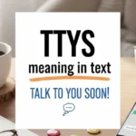 ttys meaning in text
